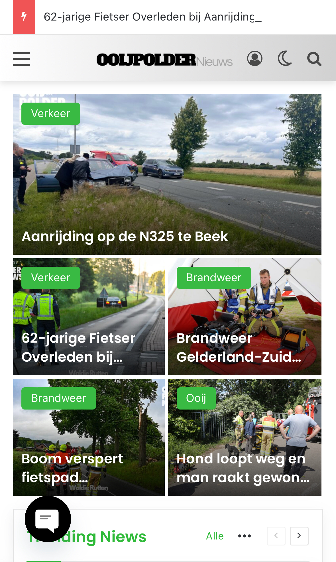 Schermafbeelding Ooijpoldernieuws mobiel